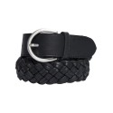 Tim&Simonsen Braited wide belt 2 - sort flet bælte EIE-braited-3.8-2 Black-silver