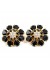 Tim&Simonsen Button Cover Solveig 2 pcs - Sort blomst cover til knap TSJ593 Black