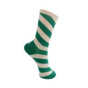 Black Colour BCHUXI SOCK - Grøn stribet strømpe 8515 Green