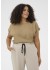 Kaffe Curve KCmilia Wing SL Blouse - Sandfarvet t-shirt 10583812 Petrified Oak