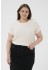 Kaffe Curve KCfelice Blouse - R&aring;hvid K/&AElig; bluse 10584076 Chalk