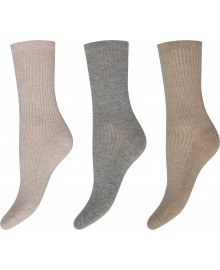 Decoy Ankle Sock Cotten - 3 pack ankel strømper i bomuld 9-20226-75