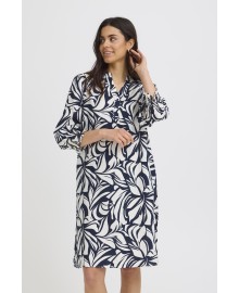 Fransa FRADRIANA DR 21 - Marineblå printet kjole 20618119 Floral Reverie M. Navy