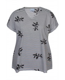 Zhenzi Zh-Alberta 1254-T-shirt S/S - Sort stribet t-shirt 201254 Black