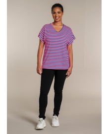 Sandgaard Amsterdam T-shirt - Blå/Rosa stribet T-shirt SG103-1 Striped Cobolt Blue/Rose