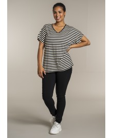 Sandgaard Amsterdam T-shirt - Sort/Hvid stribet T-shirt SG103-1 Striped Black/Offwhite