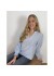 CONTINUE Emma - Lysebl&aring; bluse 15147 Light Blue