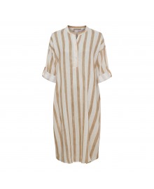 Marta MdcArmina Dress - Stribet sandfarvet kjole 8235 Camello6552tpk