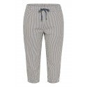Kaffe Curve KCnana Striped Capri Pants 10583333 Midnight/White Stripe