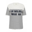Kaffe Curve KCnalia T-shirt - Stribet T-shirt 10584129 Chalk/Midnight