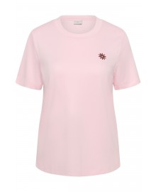 Kaffe Curve KCannia Embroidery T-shirt - Lyserød t-shirt 10584207 Ballerina