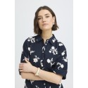 Fransa FRJOFINA SH 1 - Blå printet bluse 20618617 Navy Blaze