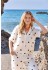 Black Colour BCMELINA SS LINEN BLOUSE - Hvid prikket h&oslash;rbluse 40842 Dot