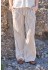 Black Colour BCMELINA WIDE LINEN PANT - Brun stribet h&oslash;rbuks 41114 Camel Stripe