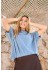 Black Colour BCZELDA VINTAGE TEE - T-shirt 41116 Lt. Blue