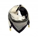 Tim&Simonsen Franny Jewelry Scarf - Tørklæde med magnet luk TSJ592 Black White 1
