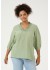 Kaffe Curve KCvitana Blouse - Gr&oslash;n bluse 10583036 Oil Green