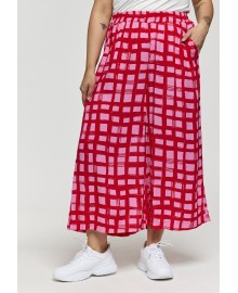 Gozzip GMillie Wide Pants - Rød/pink printede bukser G263066 Pink/Red