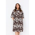 Wasabi WA-HERMINA 3 DRESS - Brun printet kjole W10803 Hot Fudge Com