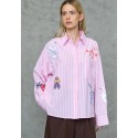 Love&Divine Love1555-2 Shirts - Lyserød stribet skjorte 20031 Rose Stripes Emb.