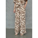 Love&Divine Love1580 Pants - Brun printede bukser 19996 Brown Palm