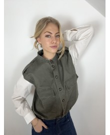 CONTINUE Carrie Vest - Armygrøn vest 15141 Army