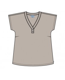 Zhenzi Zh-Hyla 1303-Blouse S/S -  Beige bluse 201303 Chateau