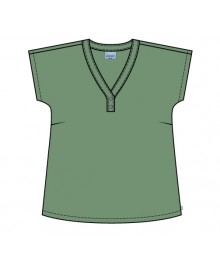 Zhenzi Zh-Hyla 1303-Blouse S/S -  Grøn bluse 201303 Cactus Green