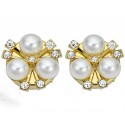 Tim&Simonsen Button Cover Jennie 2 pcs - Guld cover med perler til knap TSJ662 Gold
