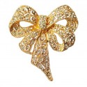 Tim&Simonsen Pin Bow - Guld sløjfe broche TSJ686 Gold
