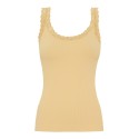 Tim&Simonsen Frida Rib Top - Lysegul rib top med blonde 217 Mango