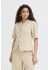 ICHI IHKATE TREND BL13 - Beige kort&aelig;rmet blazer 20126025 Doeskin
