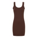 Tim&Simonsen Frida Rib Top Plus - Brun rib top med blonde H5-202xPlus Cioccolato