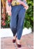 Black Colour BCALLY BARREL PANT - Bl&aring; stribet buks 41144 Navy