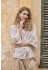 Fransa FRPHEBE SH 1 - Beige stribet skjorte 20617883 Mountain Stripe/Brown