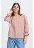 Pulz PZCHEILA BLOUSE - Rosa stribet bluse 50210506 Peach Whip