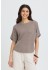 Fransa FRSINJA PU 6 - Brun bluse med hulm&oslash;nster 20617730 Mountain Trail
