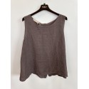 Marta MdcAlessia Top - Brun hør top 258917 Mocca