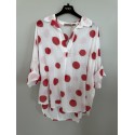 Marta MdcRiva Blouse - Bluse med røde prikker 851928 Red