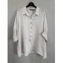Marta MdcCirelle Shirt - Beige hør skjorte 86250 Sabbia
