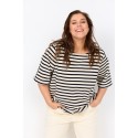 Wasabi WA-HEA 2 T-SHIRT - Sort stribet t-shirt W20592 Black Combi