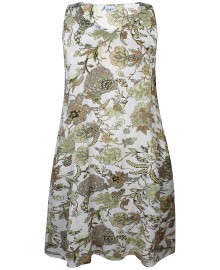Zhenzi Zh-Jackie Dress - Grøn printet kjole 201372 Dusty Tea