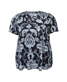 Zhenzi Zh-Sylva Blouse - Blå printet t-shirt 201357 Navy
