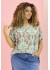Zhenzi Zh-Sylva Blouse - Mintgr&oslash;n printet t-shirt 201357 Tropic Ocean