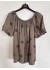 Marta MdcLuciana Top - M&oslash;rkebrun bluse med prikker 26136 Brown