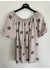 Marta MdcLuciana Top - Brun bluse med prikker 26136 Fango
