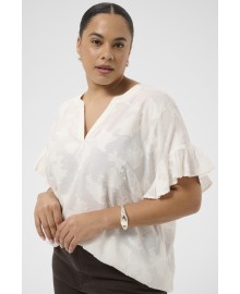 Kaffe Curve KCcassy Blouse - Hvid bluse 10584257 Chalk