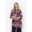 Wasabi WA-ATHALIA 4 TUNIC-W - Pink printet tunika W10876  MAUVE ORCHID COMBI