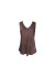 Black Colour BCMABEL DOUBLE V-NECK TOP - Brun satin top 41210 Coffee