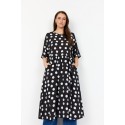Wasabi WA-ANAYA 4 - Sort prikket kjole W10868 Black Combi